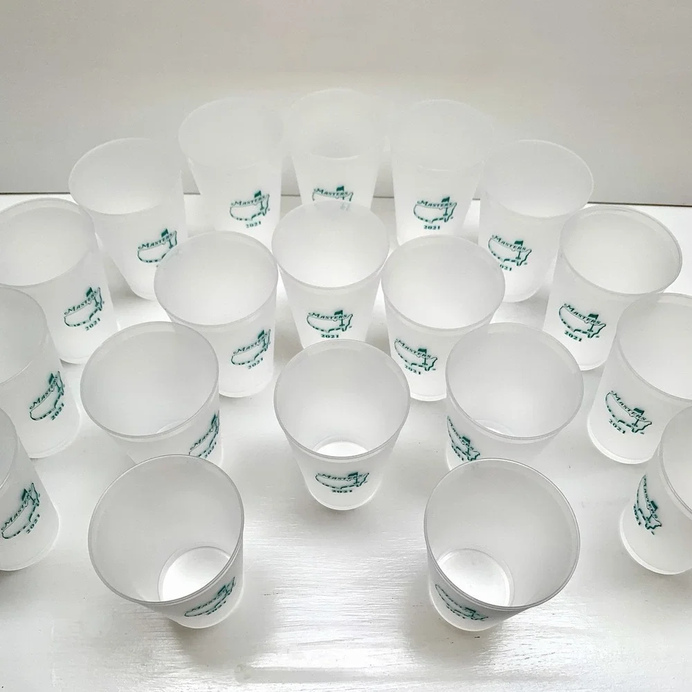 19 x 2021 Masters August National Golf Plastic Drinking Cups Frosted Collectible
